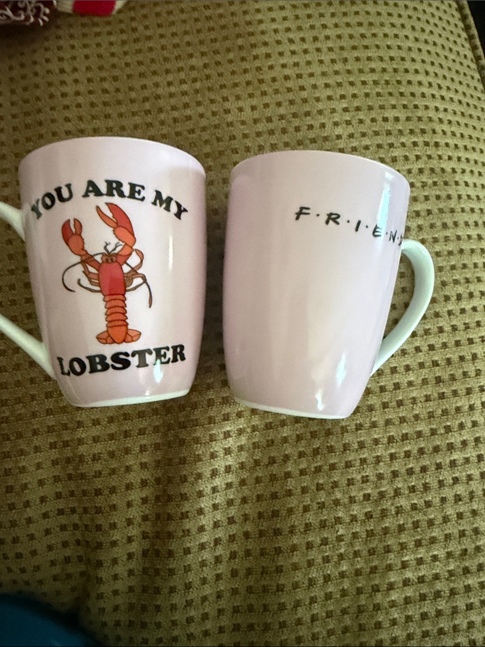 FRIENDS Pink 'You Are My Lobster' Ceramic Mug Duo